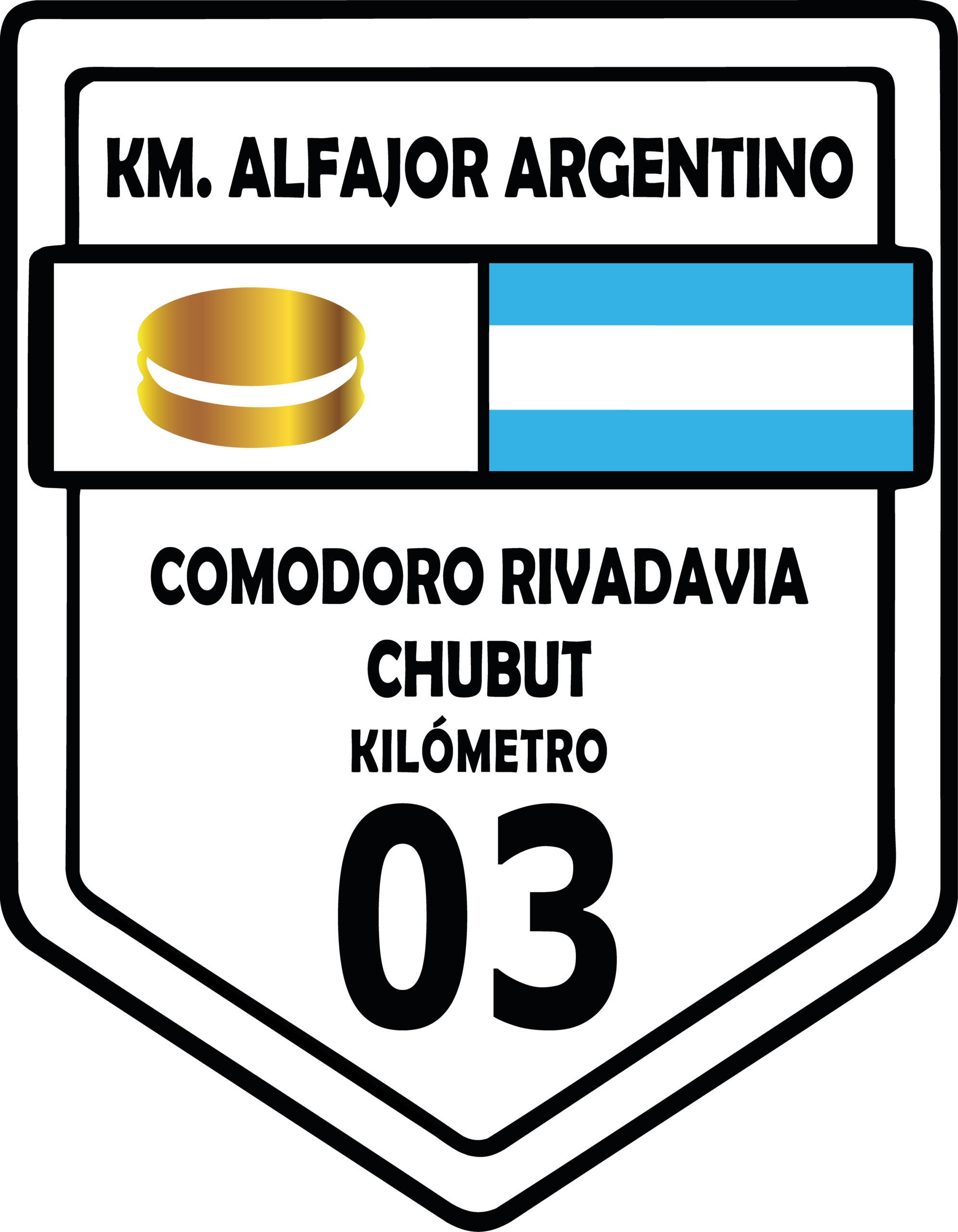 Insignia KM Alfajor Argentino - Comodoro Rivadavia